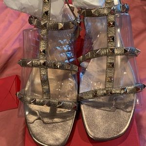Valentino Rockstud Gladiator Sandals.
